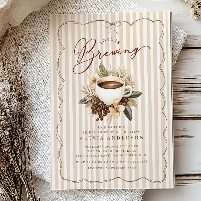 Invitación El amor es preparar café, ducha de novia (Subido por el creador)