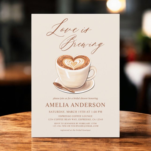 Invitación El amor es preparar café, ducha de novia (Subido por el creador)