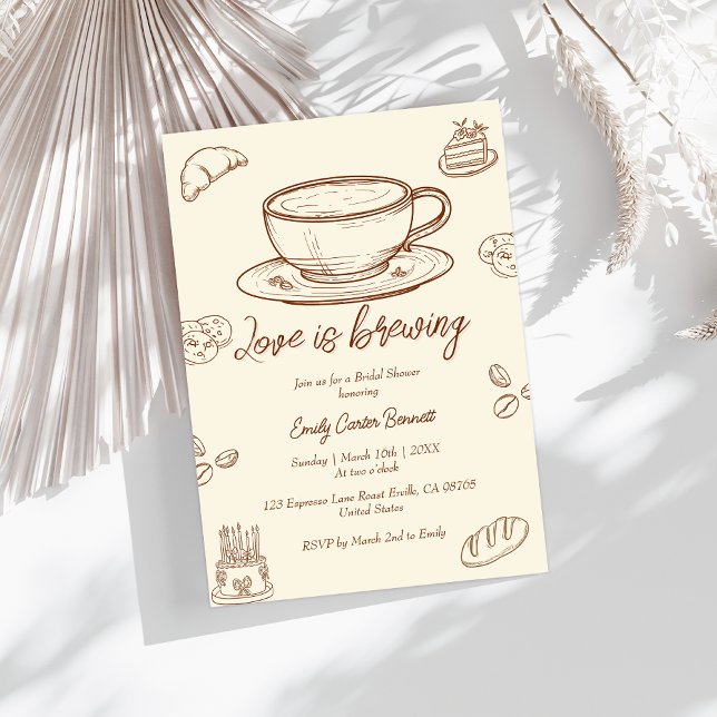 Invitación El amor es preparar café, ducha de novia (Subido por el creador)