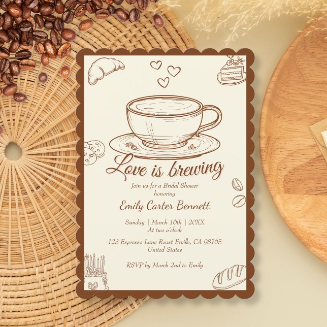 Invitación El amor es preparar café, ducha de novia (Subido por el creador)