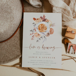Invitación El amor es preparar un brunch de café