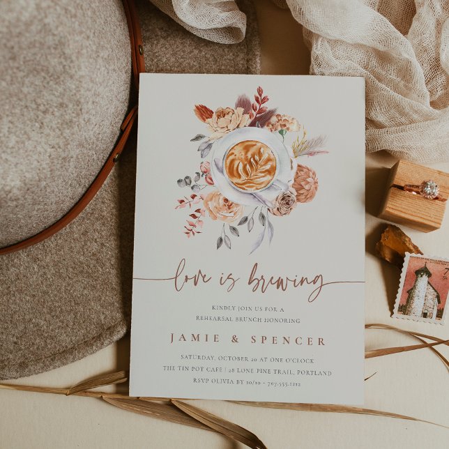 Invitación El amor es preparar un brunch de café (Subido por el creador)
