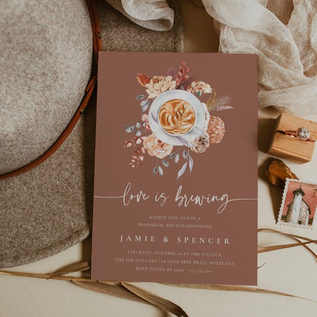 Invitación El amor es preparar un brunch de café (Subido por el creador)