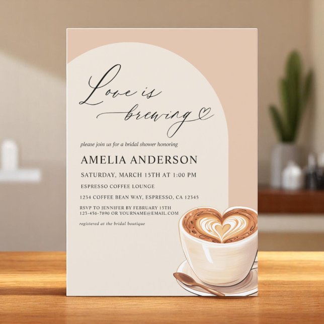 Invitación El amor es producir café de arco Café Ducha de nov (Subido por el creador)