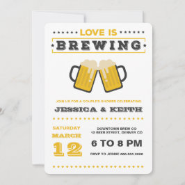 Invitación El amor es producir cerveza adulta Boda ducha de n