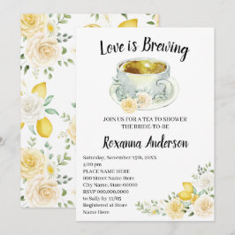 Invitación El amor es producir leones y Rosas Tea Bridal Show