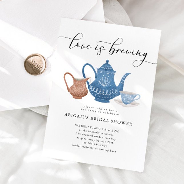 Invitación El amor es producir té Fiesta ducha de novia (Subido por el creador)