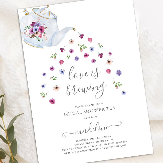 Invitación El amor es producir té Fiesta ducha de novia (Subido por el creador)