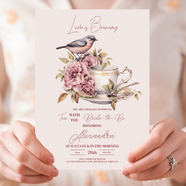 Invitación El amor es producir té Fiesta ducha de novia (Subido por el creador)