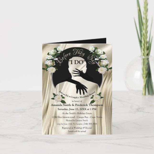 Invitación El amor es todo lo que hay en la ducha de bodas (Anverso)