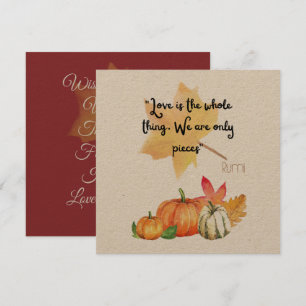 Invitación "El amor es todo. Solo somos piezas" Rumi