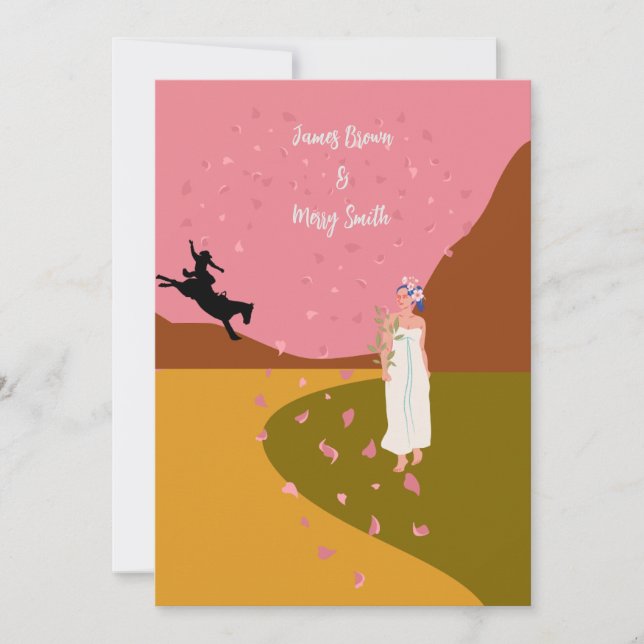 Invitación El amor es un viaje salvaje a un Boda eterno (Anverso)