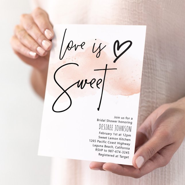 Invitación El amor es una ducha dulce de novia (Subido por el creador)
