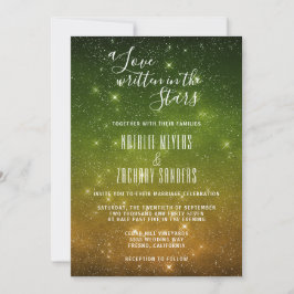 Invitación El amor escrito en el Boda de la galaxia de las es