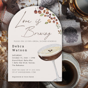 Invitación El Amor Está Creando Modernas Duchas De Novias En 