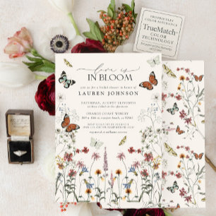 Invitación El Amor Está En Bloom Boho Butterflies Ducha De No