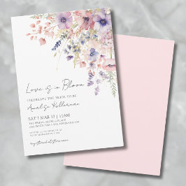 Invitación El Amor Está En Bloom Flor Floral Floral De Madera