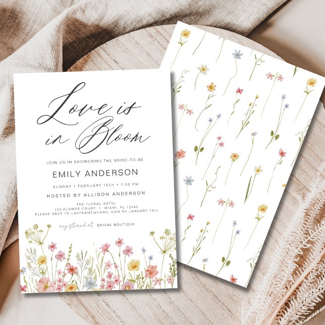Invitación El amor está en Bloom Garden Wildflower Bridal Sho (Subido por el creador)