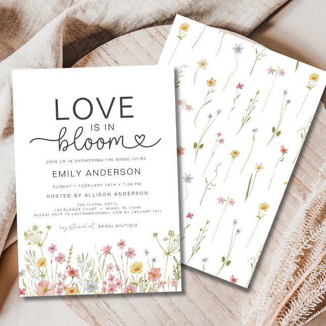 Invitación El amor está en Bloom Garden Wildflower Bridal Sho (Subido por el creador)