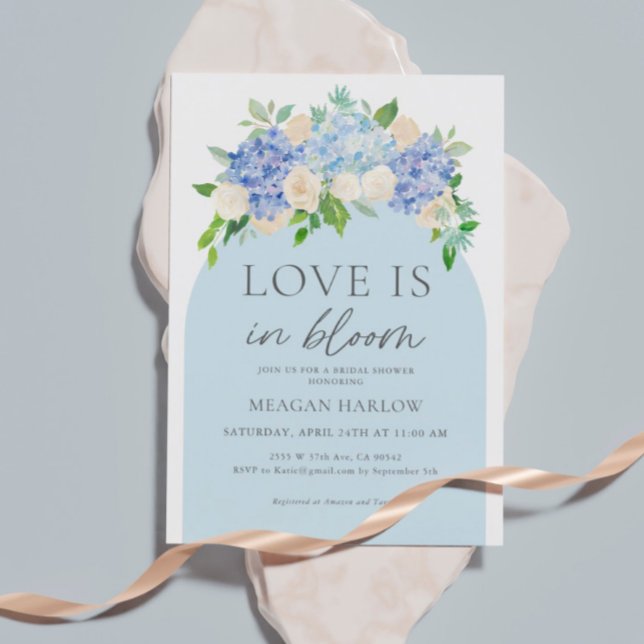 Invitación El Amor Está En Bloom Hydrangea La Ducha De Novias (Subido por el creador)