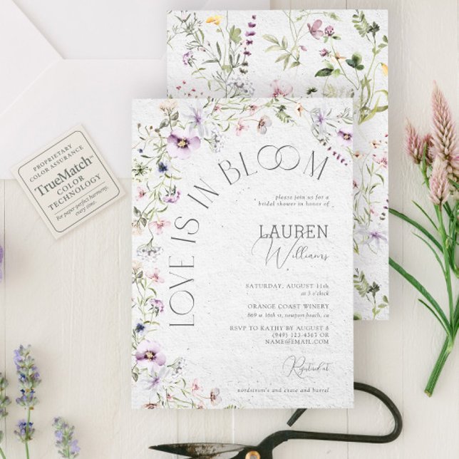 Invitación El Amor Está En Bloom Lavender Flor Silvestre Duch (Subido por el creador)