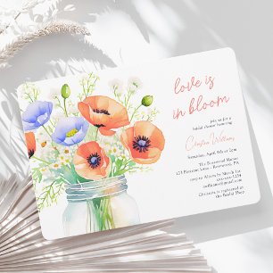 Invitación El Amor Está En Bloom Wildflowers Bridal Shower