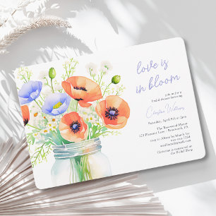 Invitación El Amor Está En Bloom Wildflowers Bridal Shower