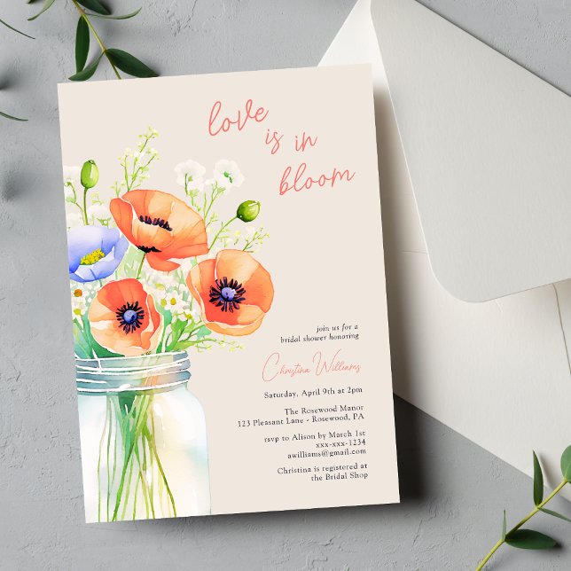Invitación El Amor Está En Bloom Wildflowers Bridal Shower (Subido por el creador)