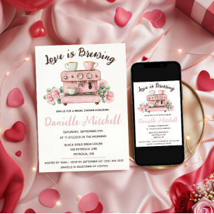 Invitación El amor está en ebullición, Desayuno Nupcial con t