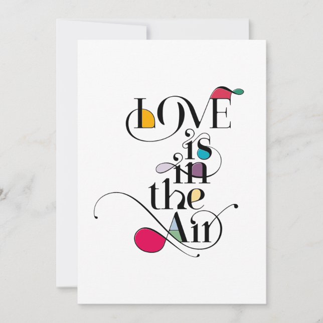 Invitación El amor está en el aire (Anverso)