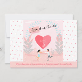 Invitación "¡El amor está en el aire!" Aniversario de pareja 
