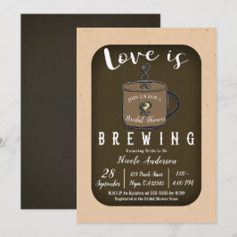 Invitación EL AMOR ESTÁ EN EL AIRE Bridal Shower en LOVE IS B
