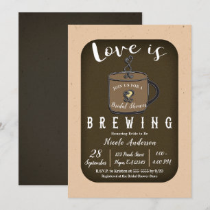 Invitación EL AMOR ESTÁ EN EL AIRE Cafetería LOVE IS BREWING 