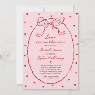 Invitación El Amor Está En El Aire De Bow Bridal Shower Valen