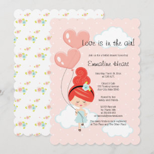 Invitación El amor está en el aire de la ducha de la novia en