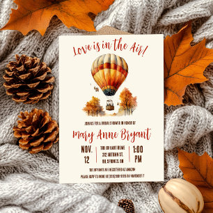Invitación El amor está en el aire, desfile de globos aerostá