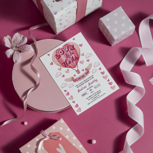 Invitación El amor está en el aire Galentine's Heart Despedid