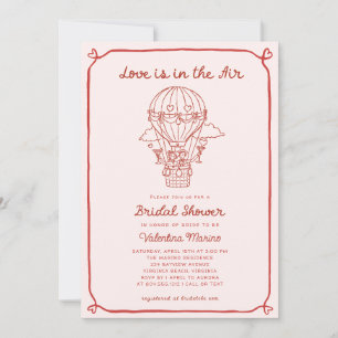 Invitación El amor está en el aire Hand Drawn Photo  Despedid