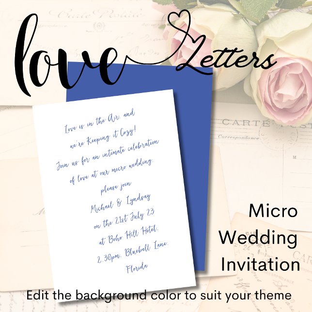 Invitación El amor está en el aire MICRO BODA tinta manuscrit (Subido por el creador)