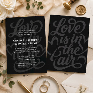 Invitación El amor está en el aire sofisticado florecimiento 