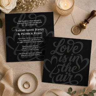 Invitación El amor está en el aire sofisticado florecimiento 
