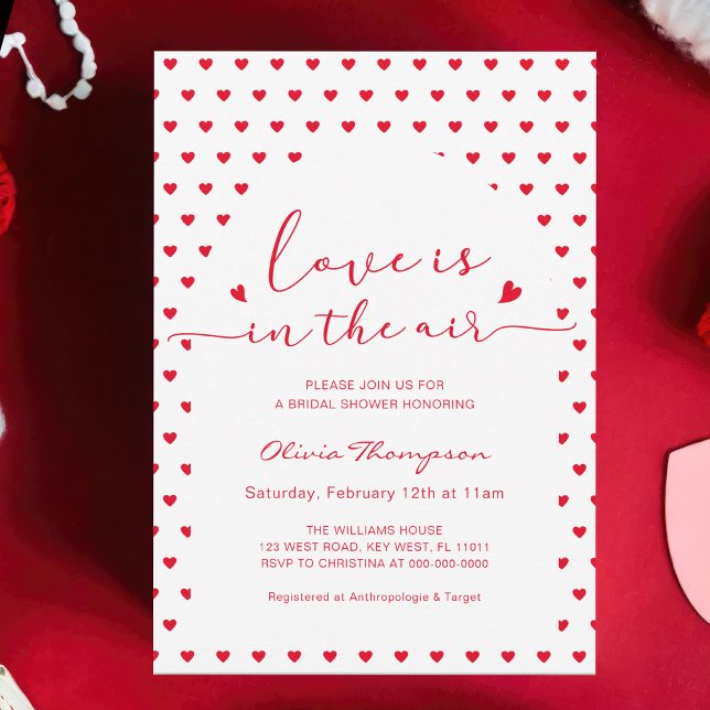 Invitación El amor está en el aire Valentines Bridal Shower (Subido por el creador)