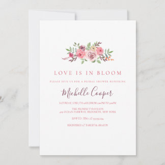 Invitación El amor está en el Bloom Garden Bridal Shower