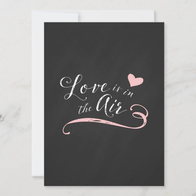 Invitación El amor está en el Boda Air Chalkboard (Anverso)