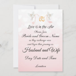Invitación El amor está en el Boda del aire