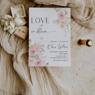 Invitación El amor está en el Fiesta de Bloom Bridal Shower-F