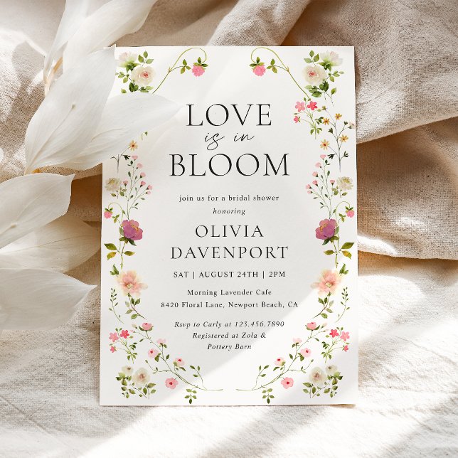 Invitación El amor está en el Jardín de Bloom Whimsical Ducha (Subido por el creador)
