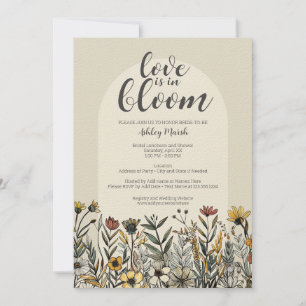 Invitación El amor está en flor de sangre - ducha de novias c