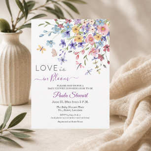 Invitación El amor está en flor Dragonflies Baby Shower