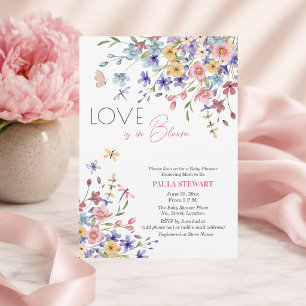 Invitación El amor está en flor Dragónidas Rosa Fiesta de Beb